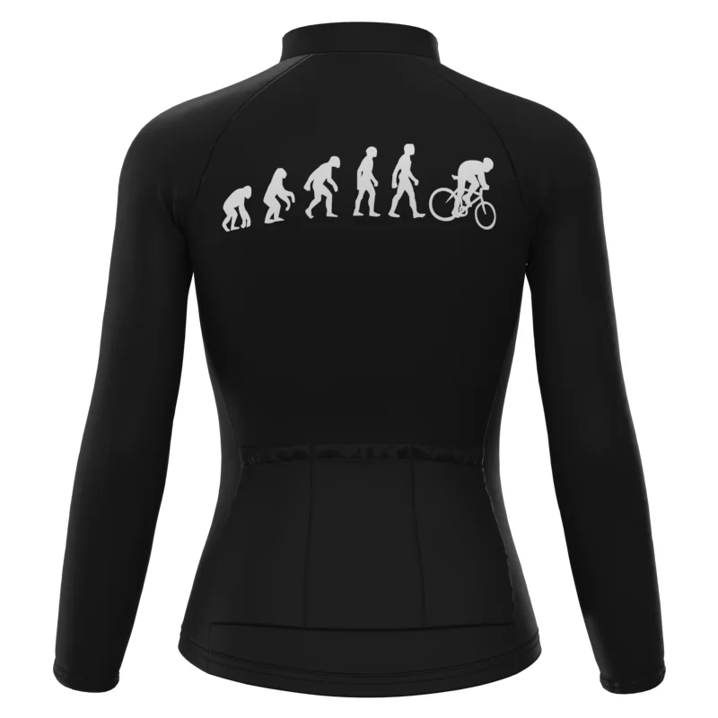 1999 гоночная Эволюция Женская Ретро черная велосипедная майка с длинным рукавом