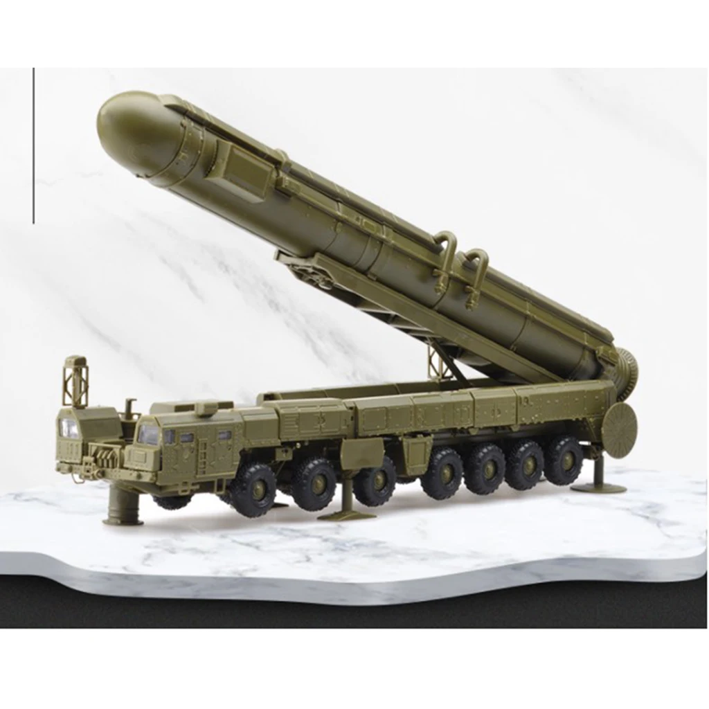 

1:72 Green DIY Assemble Model Russia White Poplar Missile Launch Vehicle Toy