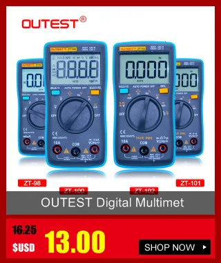 OUTEST VC921 мини цифровой мультиметр True-RMS Автоматический диапазон частоты AC/DC напряжение 4000 отсчетов карманный размер метр