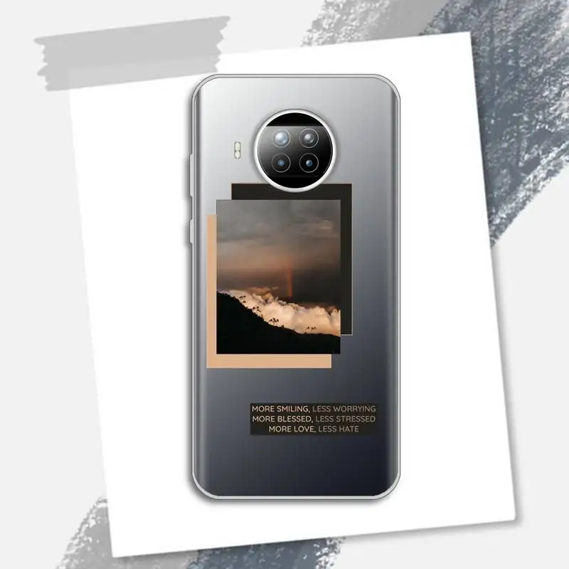 

Pink aesthetic design sky airplane pattern Phone Case Transparent for Xiaomi Redmi note 10 t 8 9 pro lite 11