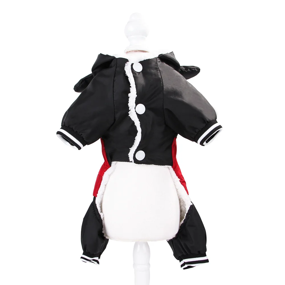 Теплая зимняя одежда для собак пальто толстые комбинезоны Комбинезоны маленьких