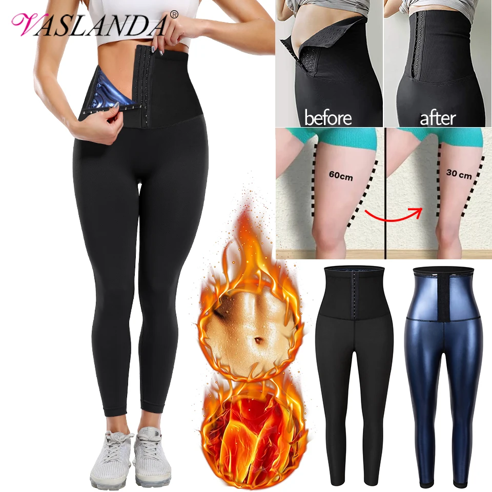 Women Sauna Leggings Compression Slimming Leggings Fat Burning Thermo Sweat Pants Thigh Slimmer Waist Trainer Body Shaper
