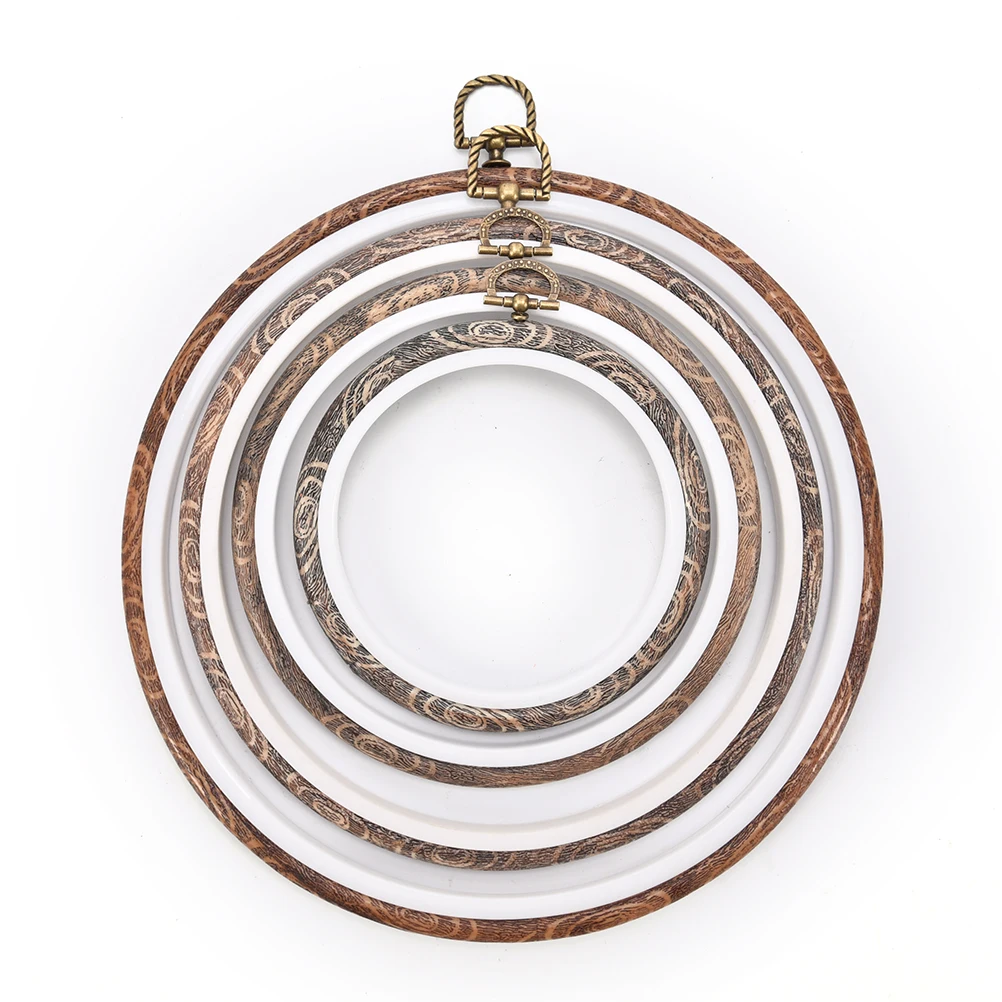 

DIY Practical Cross Stitch Machine Rubber plastic Frame Embroidery Hoop Ring Round Hand Needlecraft Household Sewing Tool