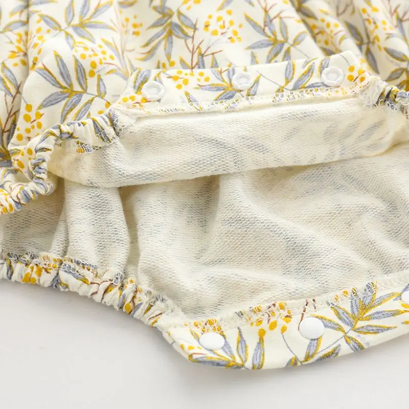 

Free Cap Autumn Newborn Baby Girl Clothes 2020 2PCS Long Sleeve Leaf Print Romper Jumpsuit One-Piece Outfit Kids Clothes