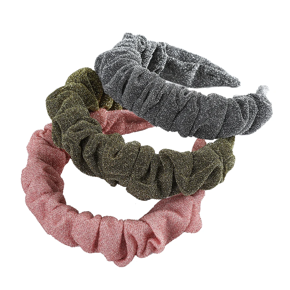 Женский обруч для волос с блестками AWAYTR нескользящий в виде ободок аксессуар