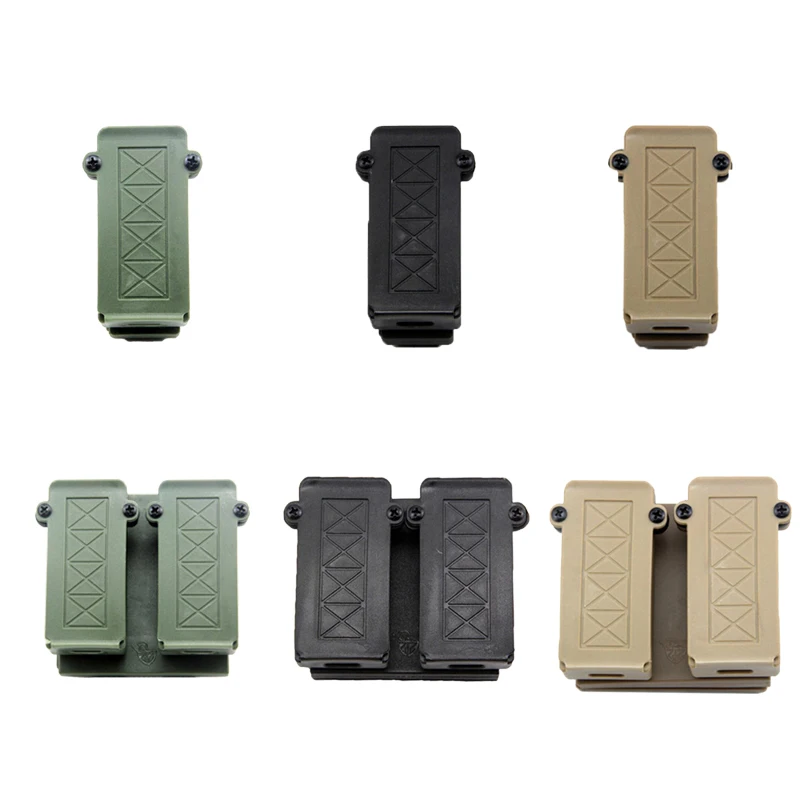 

Tactical Single Double Magazine Pouch For 9mm GLOCK M9 P226 HK USP Belt Airsoft Hunting Accessories