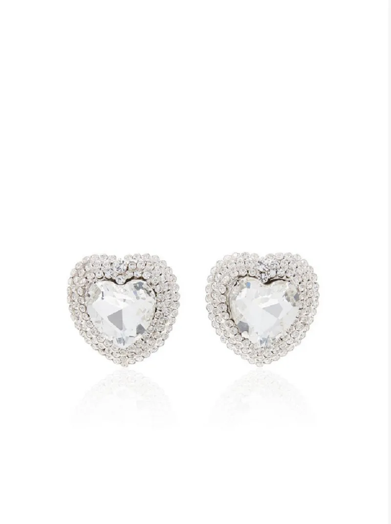 

2020 New Fashion Ol Shiny Heart-Shaped Peach Heart Earrings Ear Clip Gold and Silver 2 Colors