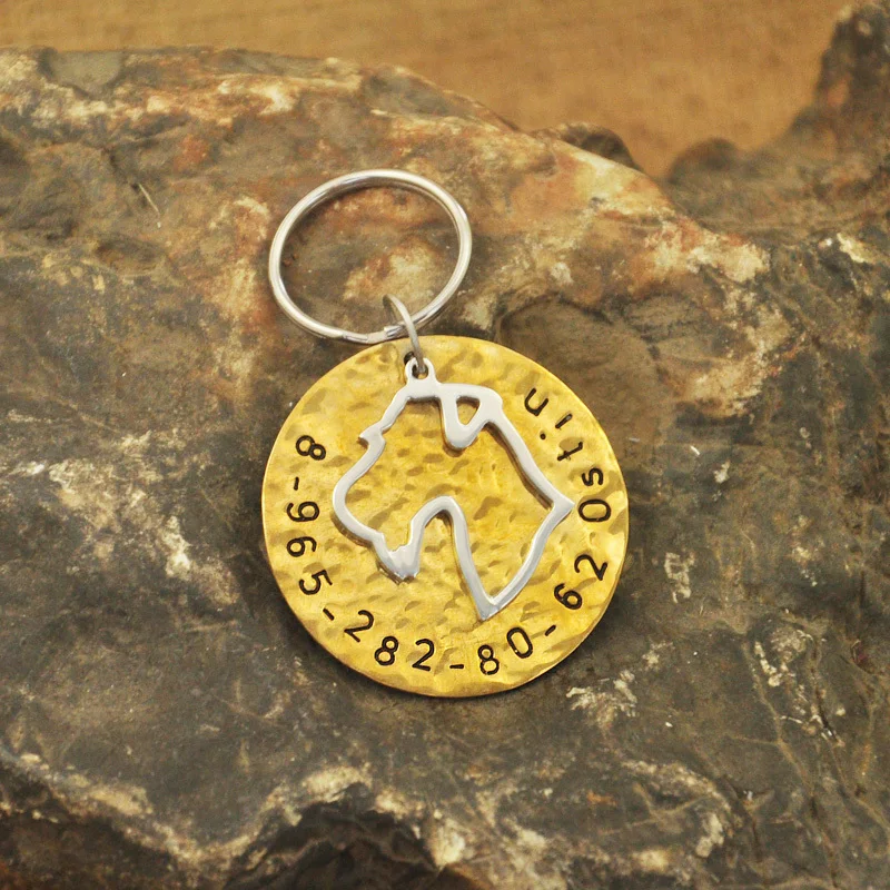 Персонализированная бирка для собаки австралийского овчарки именная домашнего