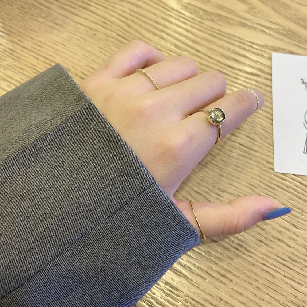 

Contracted Hip-hop Personality Fashion Women Ring Restoring Ancient Ways Suit Adjustable Finger ring Women jewelry Rings