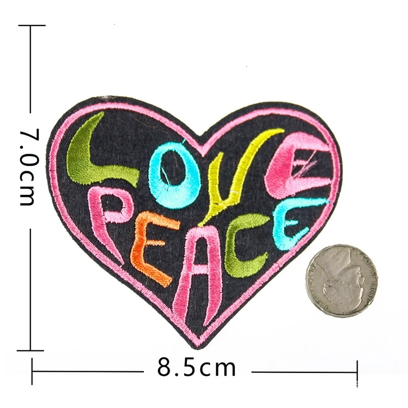 Новые Мультяшные 1 шт. радужные буквы мира сердце любовь вышитые аппликации патчи