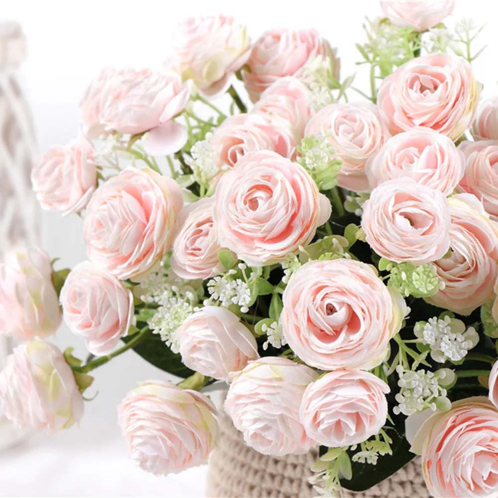 5 вилок 10 цветов маленькие камелии искусственные цветы букет Сделай Сам дома