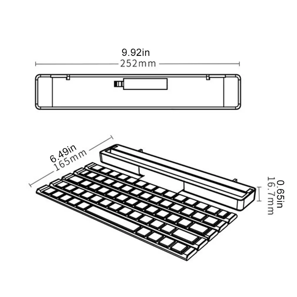 

Keys Reel Portable Folding Keyboard Wireless Foldable Touchpad Keypad Wireless Multi-Function Keyboard Scroll Type
