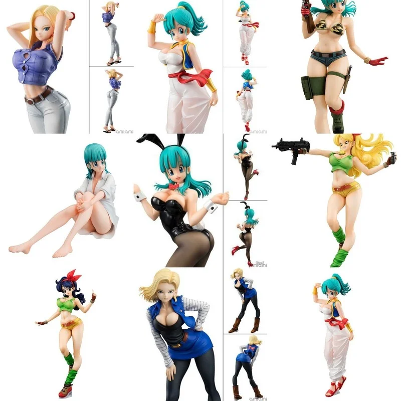 

Anime Dragon Ball Girl Series 9 Styles 20cm Cyborg Launch Videl Bulma Sexy Series Figures Action Figure Toys for Children Goku