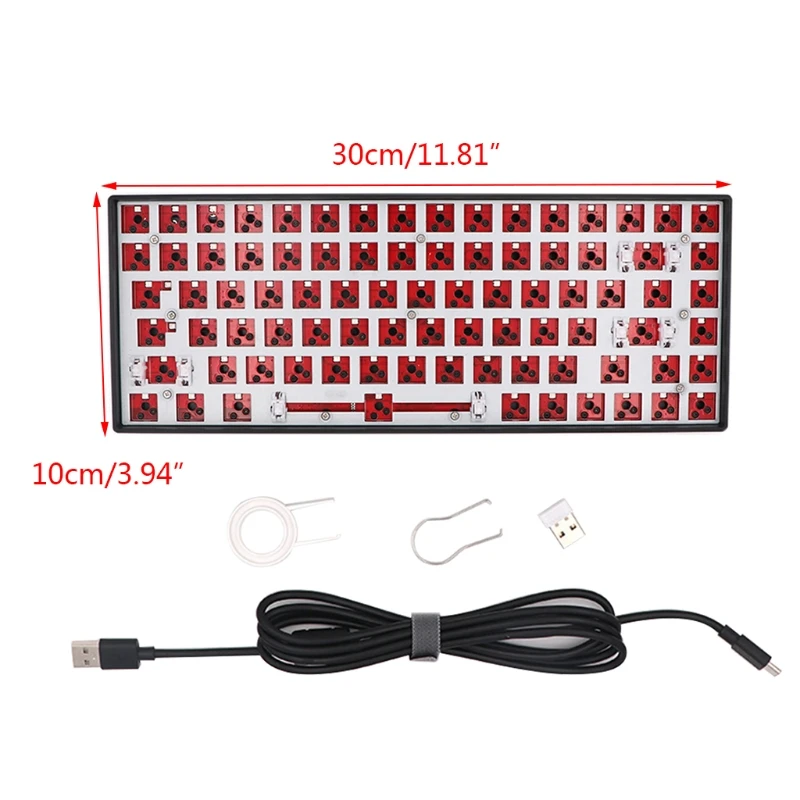 

84key Wired/Bluetooth-compatible/2.4G Three Mode Mounting Plate Hot Swappable