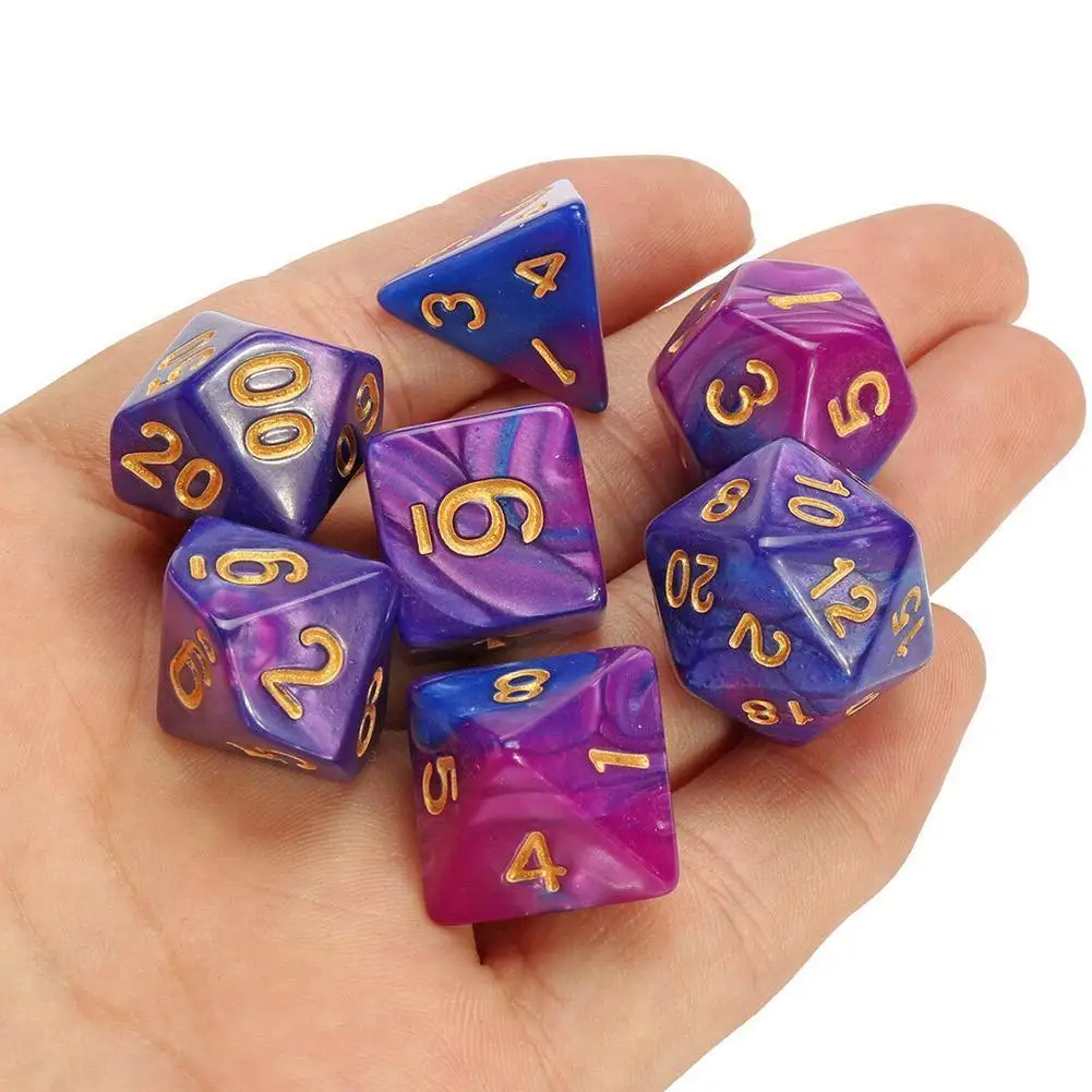 

Two-color Multi-faced Dice Set Seven Pieces Of Digital Game Be Dice Combined Set Dice Can J6A8 F5R2