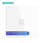 Серия SRAN F, пустая панель 82*82 мм, только белая кристаллическая сенсорная панель из закаленного стекла без железной пластины