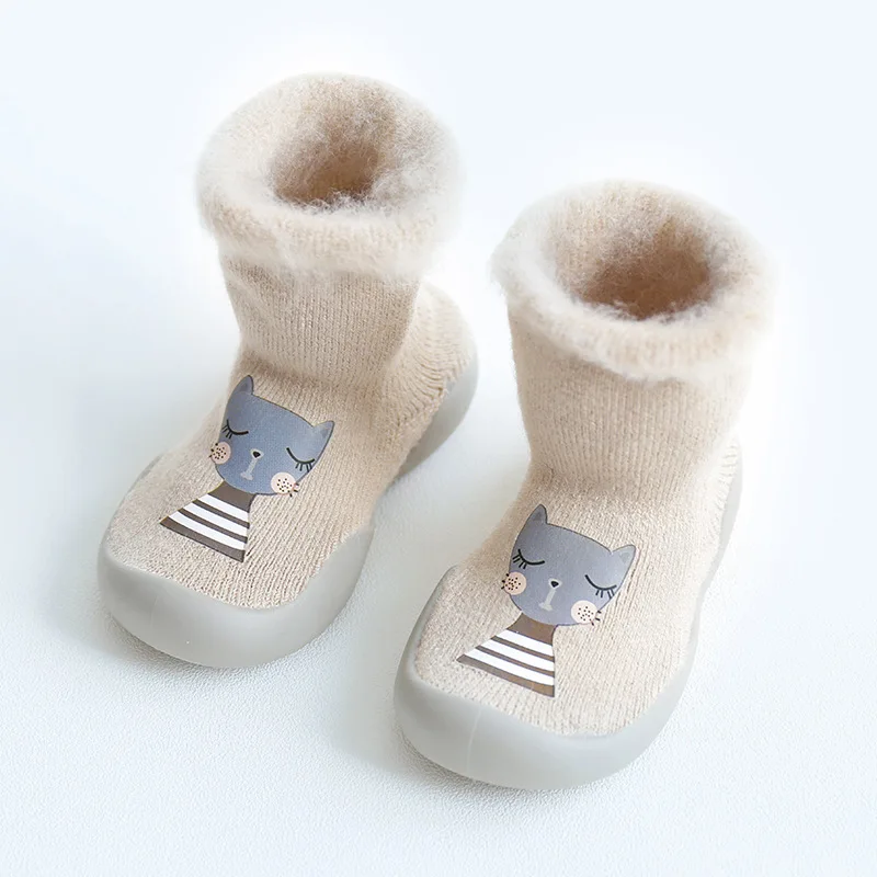 

Bear Leader Baby Boys Girls Cartoon Sweet Shoes New Winter Infant Rubber Nonslip Socks Kids Softs Sock Toddler Floor Socks Shoes