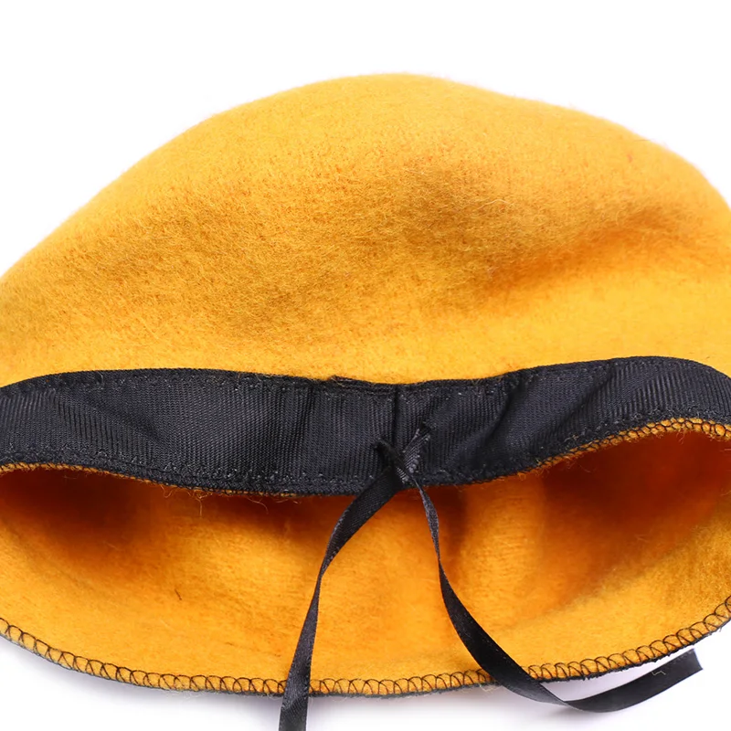 New Autumn Fashion Berets Solid Color Warm for Children Girls Winter Soft Thin Wool Beret French Artist Red Beanie Child Hat Cap |