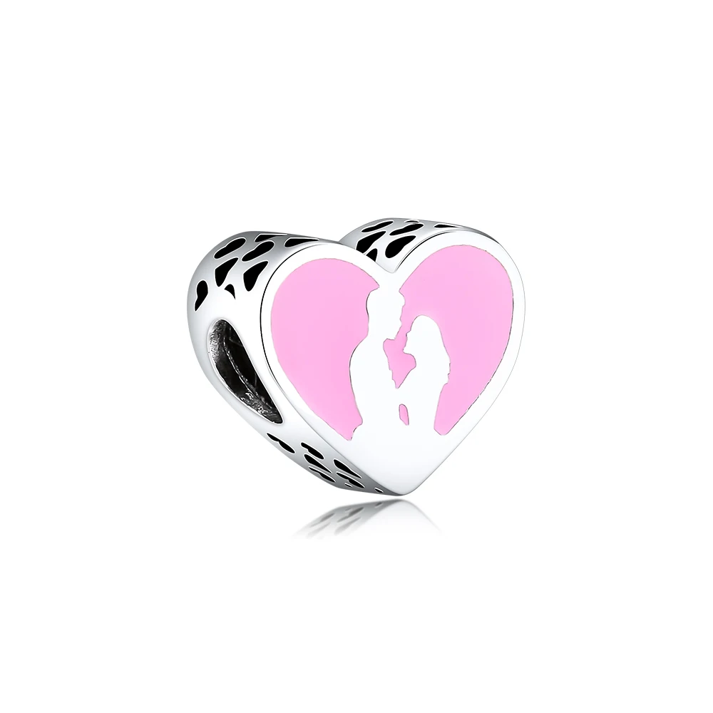 

Fits for CKK Charms Bracelets Falling in Love Beads with Pink Enamel 100% 925 Sterling-Silver-Jewelry Free Shipping