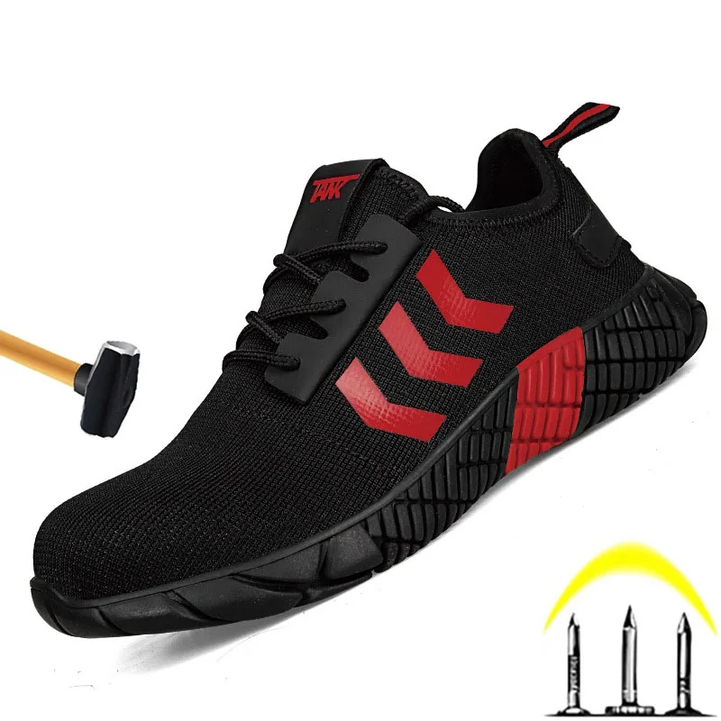 

Men's Work Safety Shoes Breathable Steel Toe Cap Puncture-Proof Indestructible Men's Boots Lightweight Men's Shoes