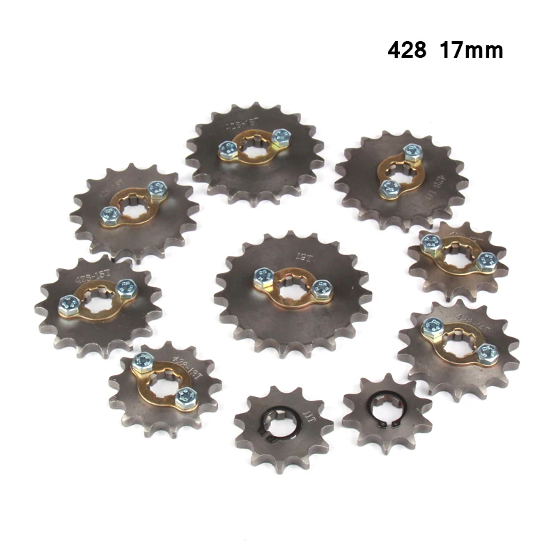 Передняя Звездочка двигателя 428 17 мм 20 13 т подходит для Stomp YCF Upower Dirt Pit Bike ATV Quad Go Kart