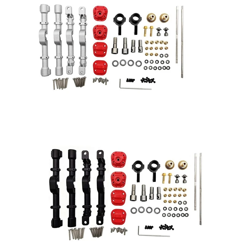 

Metal Front & Rear Complete Axle with Steering Rod for MN D90 MN-90 MN99S MN99 1/12 RC Car Upgrade Accessories