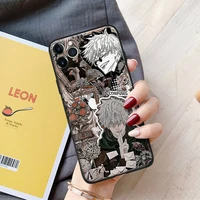 jujutsu kaisen satoru gojo anime art silicone Phone Case FOR iPhone Plus Mini Pro Max Glass Cover