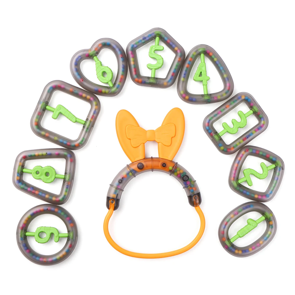 Упаковка из 10 шт. детские погремушки игрушки Прорезыватели Learing Цвет Форма цифры