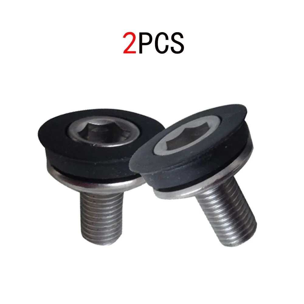 

2 PCS Bicycle Bike M8 Screws Bottom Bracket Axle Allen Key Crank Arm Bolts Screw Mountain Bikes Square Hole Bottom Axle Bolt