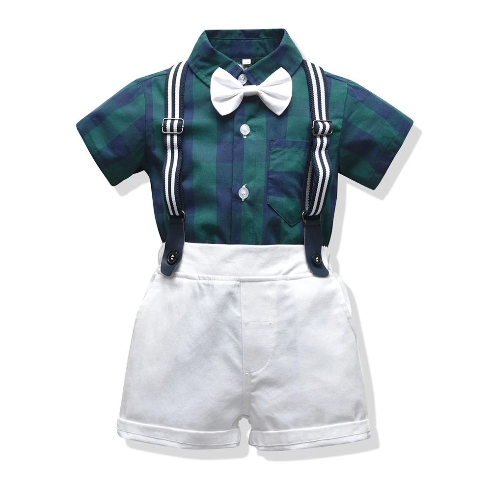 Tem Doger/Одежда для маленьких мальчиков летний детский комплект с шортами рубашка в