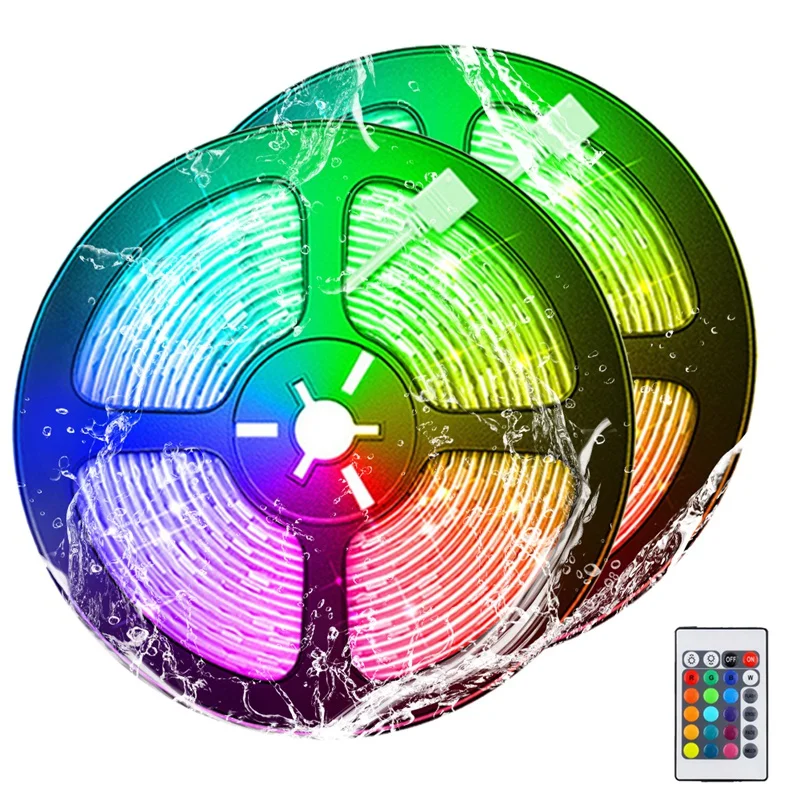 

Светодиодные ленты светильник Водонепроницаемый RGB 5050 SMD с поддержкой Bluetooth Управление гибкая лента 10 м для Гостиная украшения