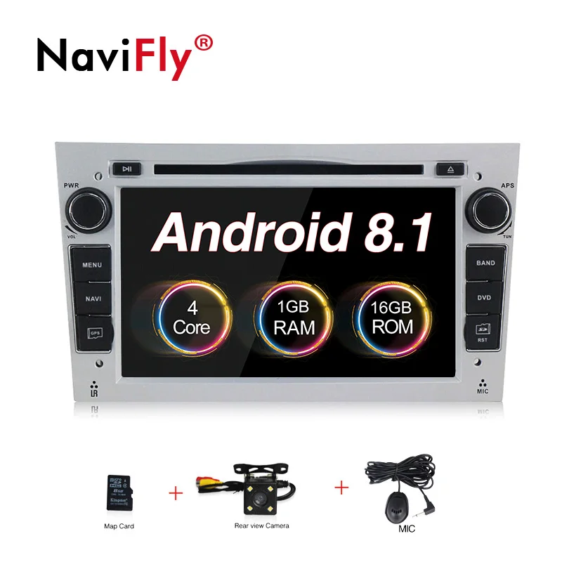 2DIN Android8.1 HD экран 1024*600 Автомобильный мультимедийный плеер для Opel Astra Vectra Antara Zafira Corsa с радио gps dvd плеер - Цвет: add camera