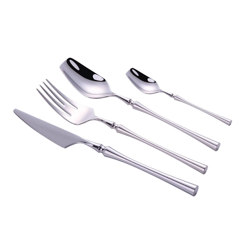 

4pcs Silverware Cutlery Tableware Set 304 Stainless Steel Mirror Fork Spoon Knife Set Lunch Dinnerware Dinner Set Holiday Gift