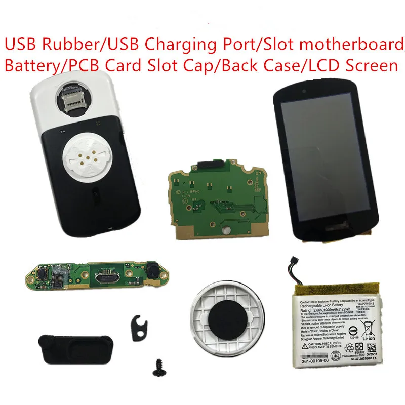 

For Garmin Edge 1030 Repair Parts Back Cover /Waterproof rubber /Battery /USB Charging Port /PCB Card Slot Cap /LCD Screen