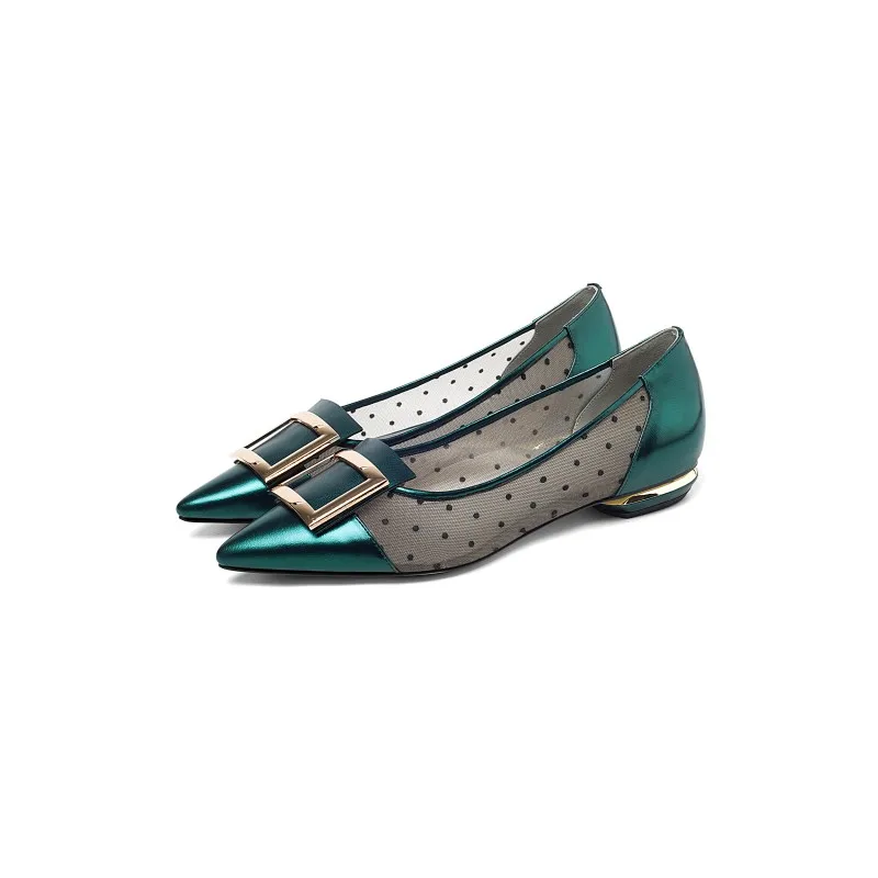 

Big Size 9 10 11 12 Ladies High Heels Women Shoes Woman Pumps Metal square button pointed wave point shallow single shoe