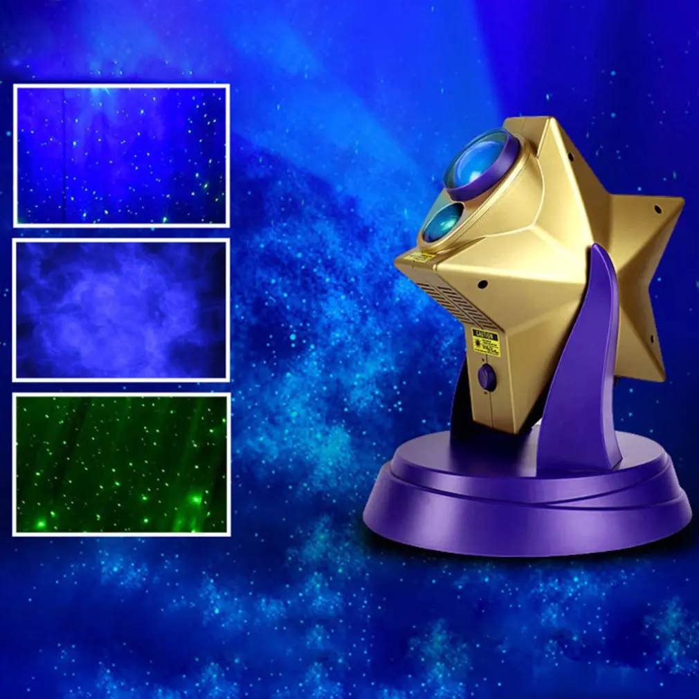 

2020 Golden Novelty Stars Twilight Sky Projector Lamp Night Light Led Laser Flashing Dimmable Christmas Bedroom Starry Romance