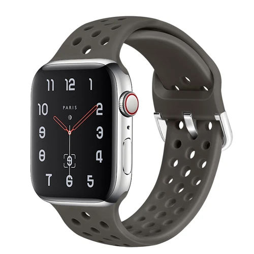 Cocoa color Силиконовый ремешок для apple watch 4 band 44 мм 40 мм iWatch band 42 мм 38 мм спортивный браслет correa apple watch 4 3 2 1 Аксессуары - Цвет ремешка: Cocoa color