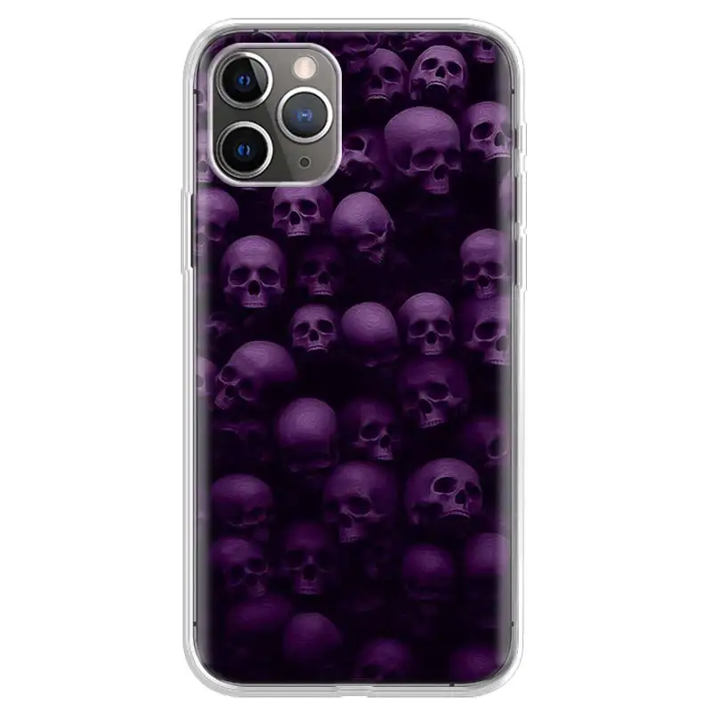 Супер милый Череп Мода для Apple iPhone 7 8 Plus 11 12 Mini Pro 10 X XS XR 6 6S 5 5S SE Max мягкий прозрачный