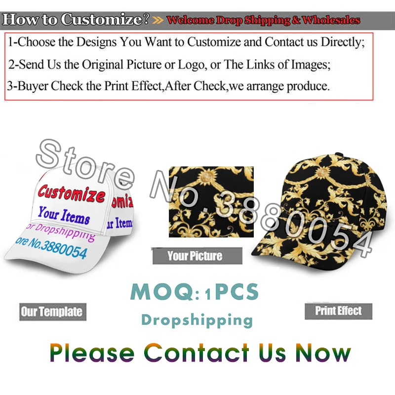 

2021 Summer Men Baseball Caps Hats For Women Snapback Lady Adjustable Luxury Europe Golden Retro Flower Customize Dropshipping