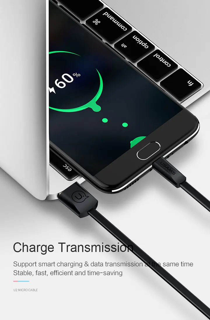 10 шт/много микро usb кабель, USAMS данных USB кабель синхронизации данных Android микро порт кабель мобильного телефона для samsung Xiaomi huawei