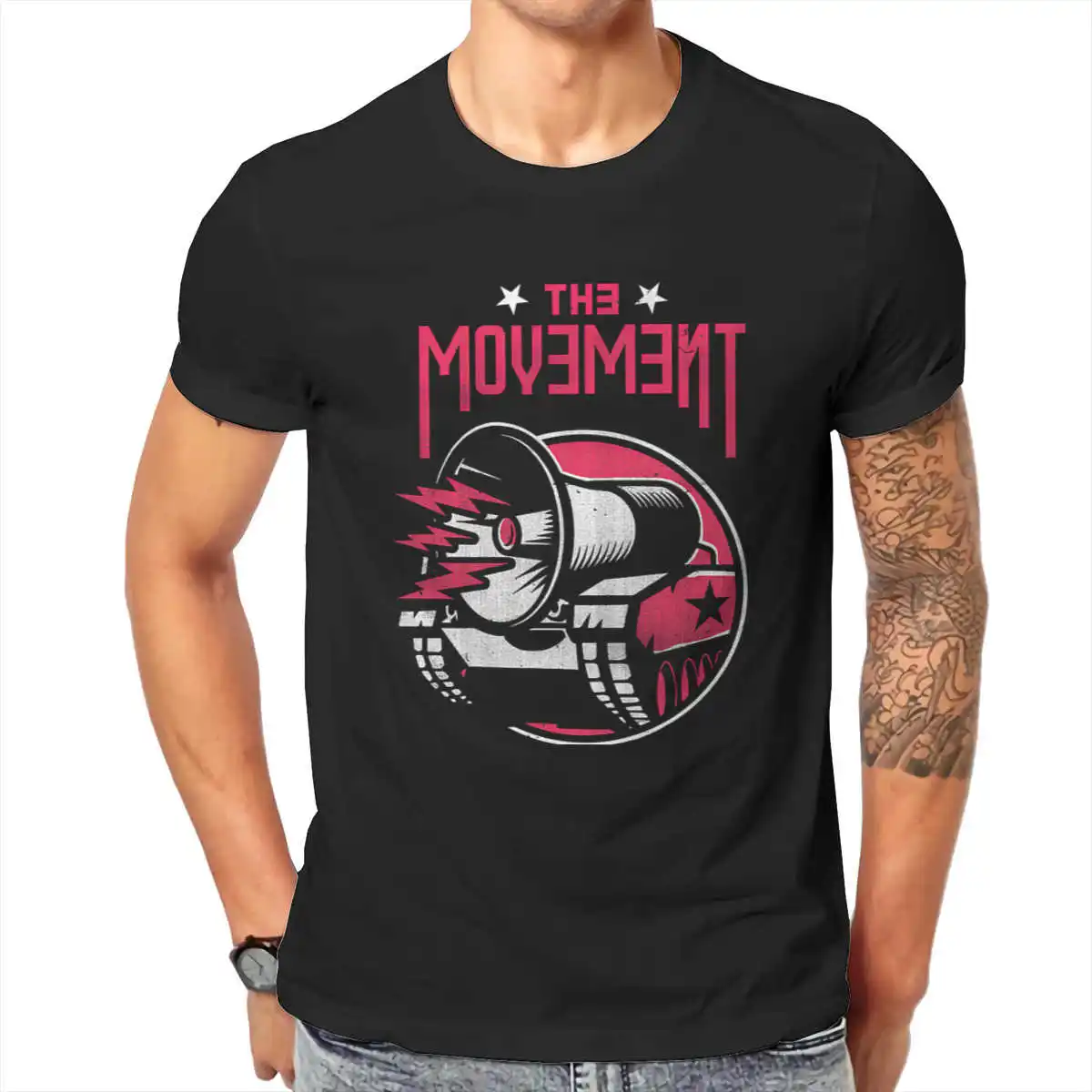 

Anime the movement freedom T shirt Men T shirt summer 100% cotton T-shirt