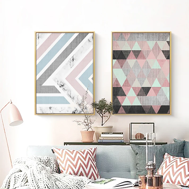 

Nordic Poster Geometric Abstract Wall Art picture Contracted Canvas Prints Morden Art Bedroom Livingroom Painting Home Decor