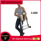 3,8 м, телескопическая алюминиевая лестница, Выдвижная складная лестница с елочкой, удлинитель, высокая многофункциональная промышленная HWC