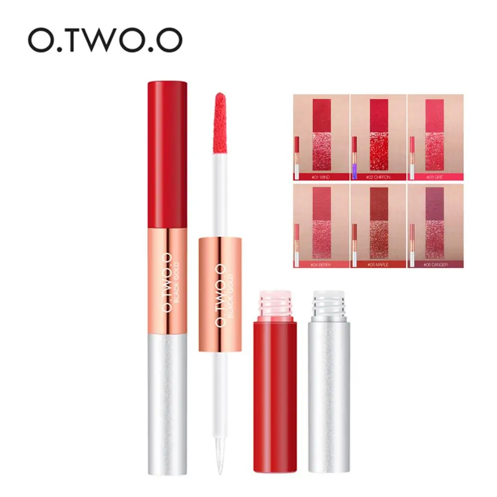 О. TW O.O двойной головкой матовый блеск для губ с сексуальная жидкая Косметика
