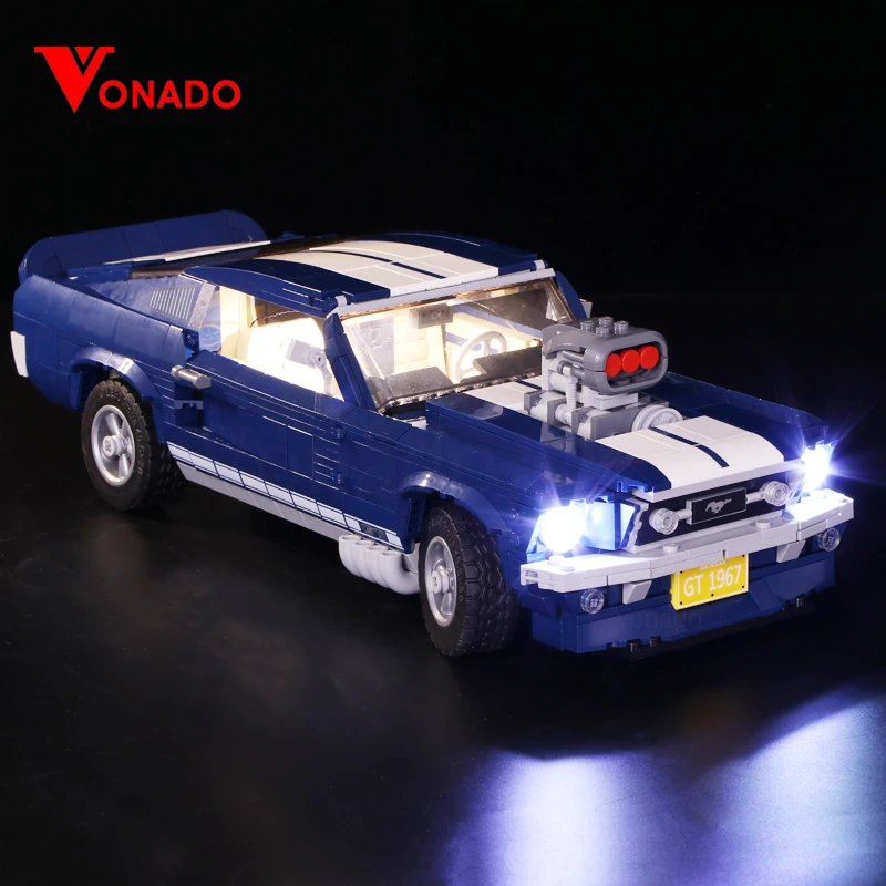 Светодиодный светильник для Lego 10265 A B Ford Mustang сделай сам креативный гоночный