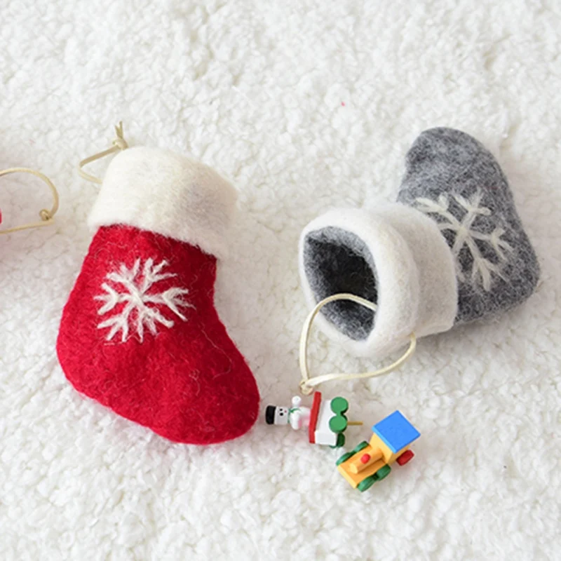 1 шт. новогодний фетровый Подарочный мешок для ёлки|Носки и держатели подарков| |