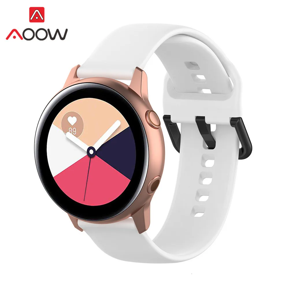20 мм силиконовый ремешок для часов для samsung Galaxy Watch Active 42 мм Huami Amazfit bip Garmin gear S2 быстросъемный браслет