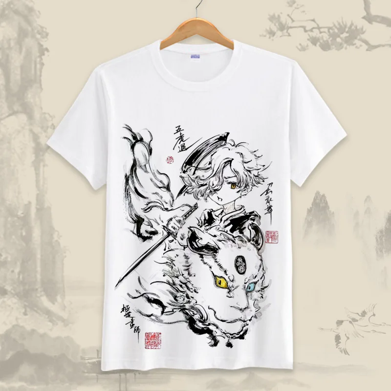 Футболка для косплея из японского аниме Touken Ranbu Online женская/Мужская модная летняя