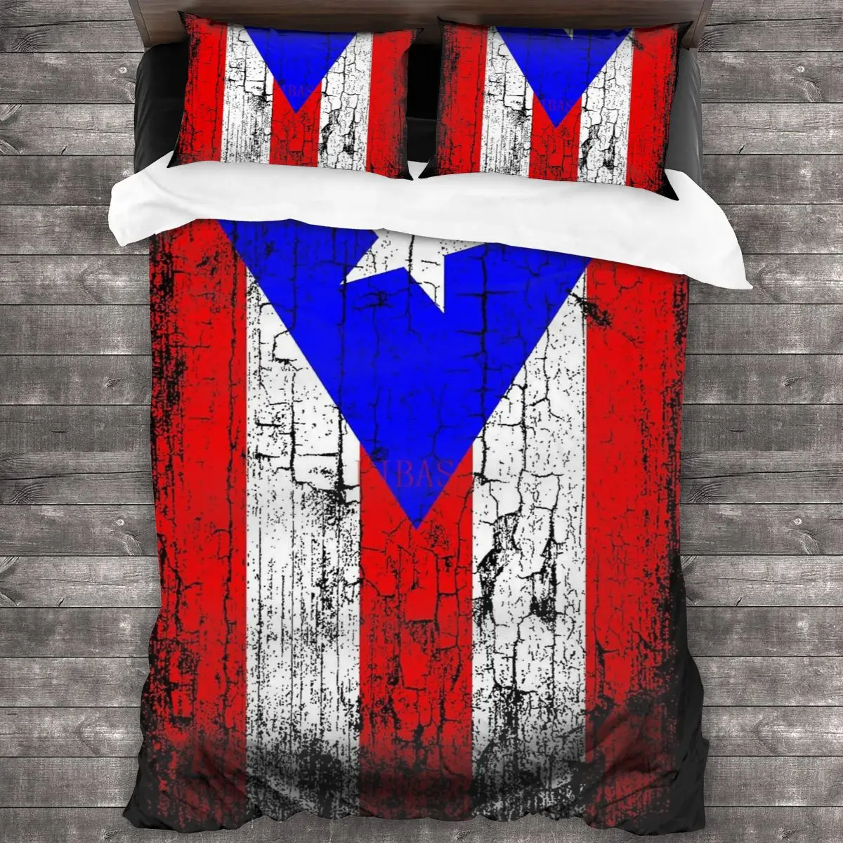 

Винтажный мягкий чехол с флагом Пуэрто-Рико и 2 наволочками, пододеяльник на молнии