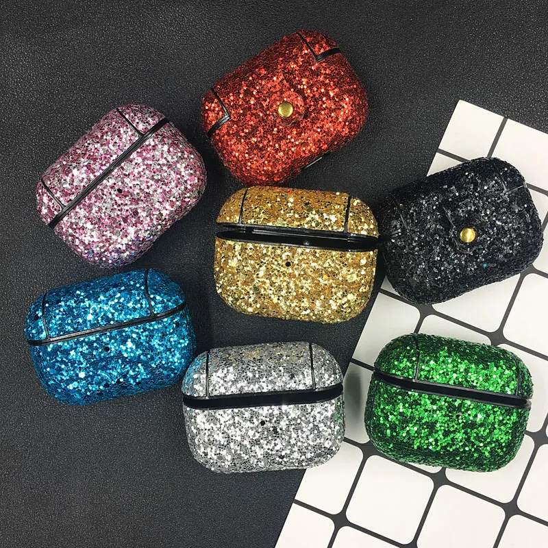 

For Airpods Pro Case Wireless Bluetooth Case For airpod 3 Case Bling Glitter Cover For Apple Air Pods Pro Protective Hard Case